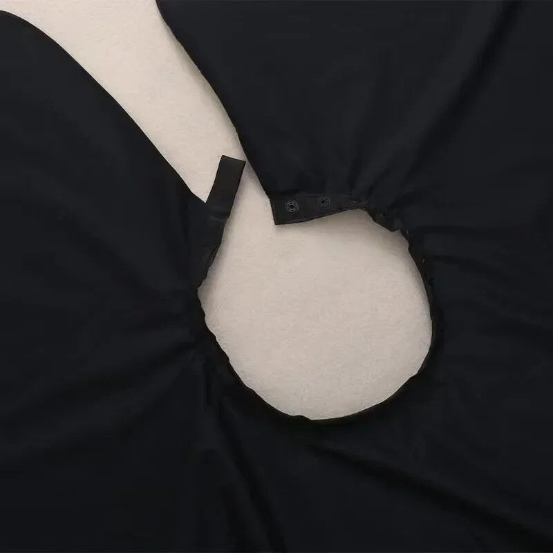 Nouă pelerină pentru tuns, salon profesional, rochie din stofă pentru coafor, frizer, neagră, șorț pentru coafor, pelerină pentru tunsoare