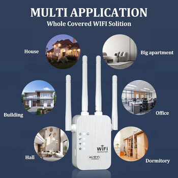 2.4G WiFi ретранслатор 2LAN 300Mbps ретранслатор на усилвател на сигнала wifi усилвател ретранслатор на обхват безжична точка за достъп AP