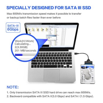 1/2/3PCS 3.0 2.0 SATA до 6 Gbps 3 кабела Поддръжка на адаптер Sata към USB 3.0 2,5-инчов външен HDD SSD твърд диск 22 Pin Sata III