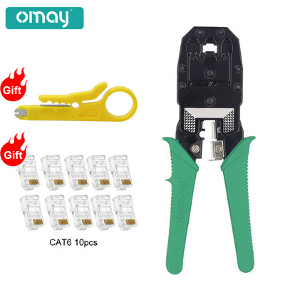 Eemaldamise pressimistangid CAT6 RJ45 pistikuga võrgukaabli klambritangid + professionaalne LAN võrgukaabli tester RJ11 RJ12 UTP