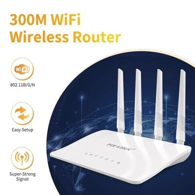 PIXLINK WR21Q WIFI ruuteri vahemiku repiiter 802.11 B /g/n 2.4G 300Mbps 4 antenni ruuteri repiiter