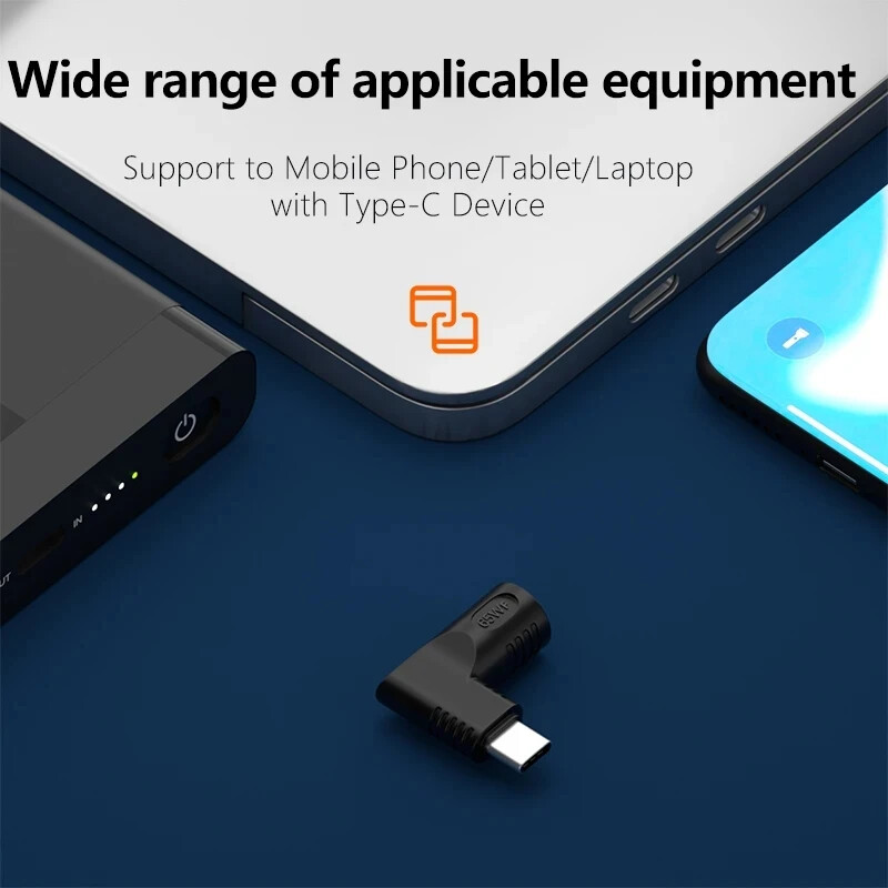 Cablu de încărcare rapidă USB C de 65 W Încărcător pentru laptop Lenovo, mufă DC, mufă pătrată la adaptor tip C PD, convertor pentru telefon, tabletă, notebook