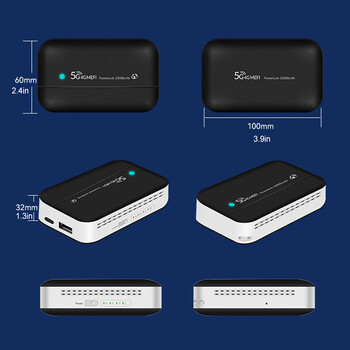 4G LTE Mobile Router 10000mAh USB Hotspot Φορητό Power Bank MiFi Modem Ασύρματη τσέπη hotspot με υποδοχή κάρτας Sim για γραφείο