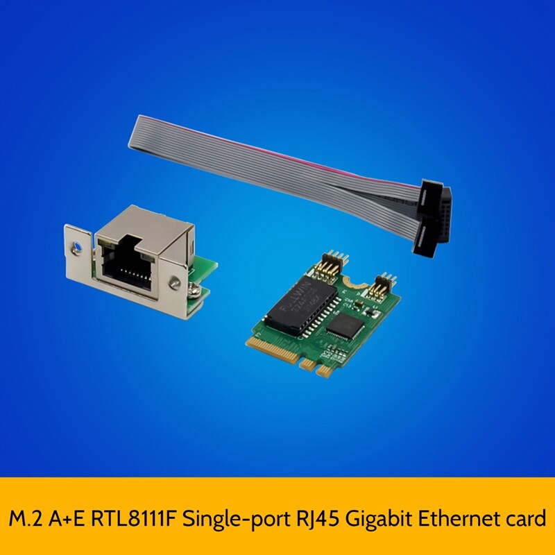 Placă de rețea Mini PCIE M.2 A+E la card Gigabit Ethernet RTL8111F Placă de rețea Ethernet RJ45 cu un singur port