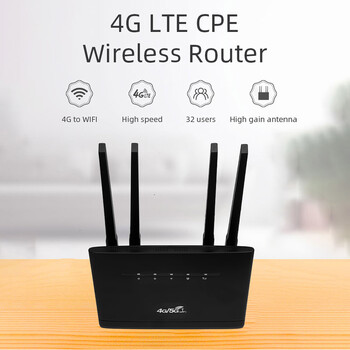 4G LTE WIFI Router 300Mbps Δίκτυο 4 Εξωτερικές κεραίες Ασύρματο δρομολογητή με υποδοχή κάρτας SIM RJ45 WAN LAN Ασύρματο μόντεμ για το σπίτι