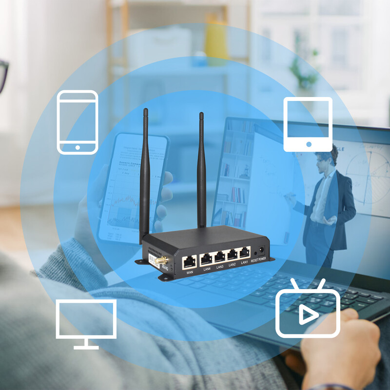 KuWFi 150Mbps 4G LTE bezvadu WiFi maršrutētājs DDNS ugunsmūra funkcija RJ45 ports AP atkārtotāja režīms pie sienas piestiprinātas ārējās 4gab antenas