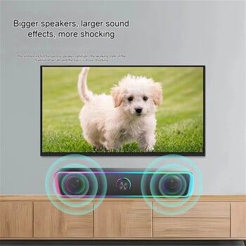 Bluetooth високоговорител 4D Surround Soundbar кутия Кабелни компютърни високоговорители Стерео субуфер Звукова лента за лаптоп PC Театър TV Aux