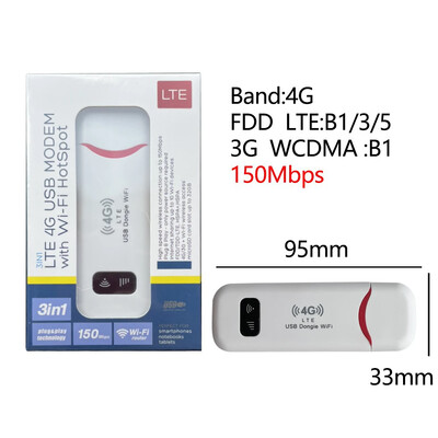 150Mbps 4G LTE bezvadu maršrutētājs 3600mAh ar SIM kartes slotu Plašs pārklājums 4G SIM kartes kabatas WiFi maršrutētājs Pārnēsājams bezvadu modems