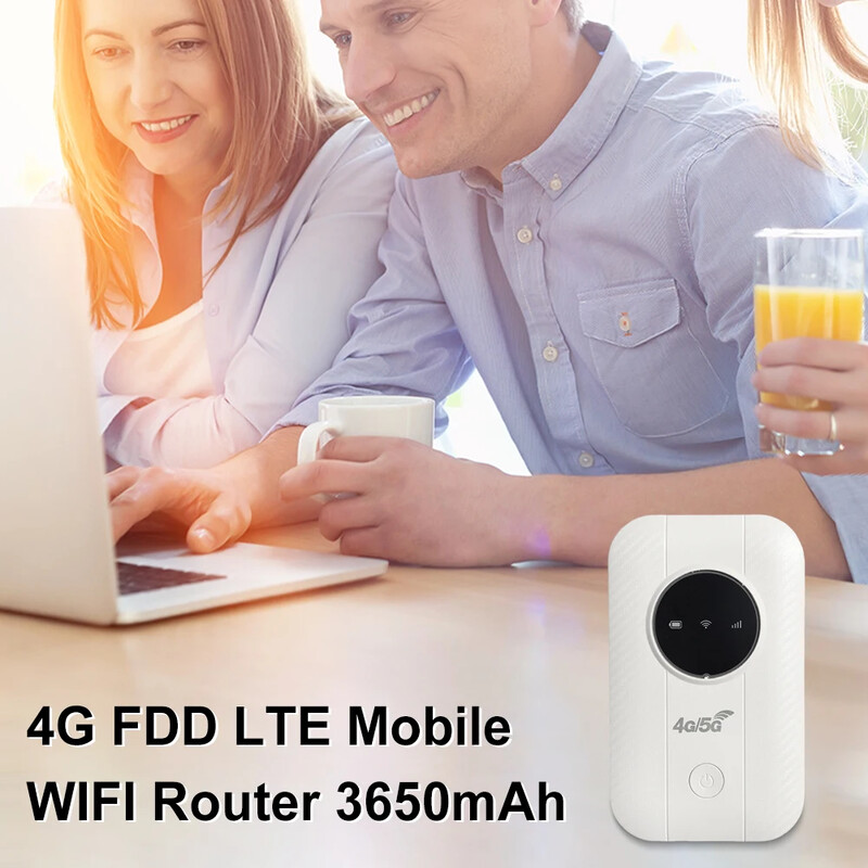 150Mbps 4G LTE bezvadu maršrutētājs 3600mAh ar SIM kartes slotu Plašs pārklājums 4G SIM kartes kabatas WiFi maršrutētājs Pārnēsājams bezvadu modems