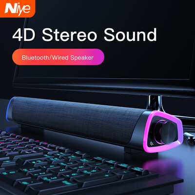 4D лента за високоговорители за компютър Стерео звук Субуфер Bluetooth високоговорител за лаптоп Macbook Преносим компютър Музикален плейър Кабелен високоговорител