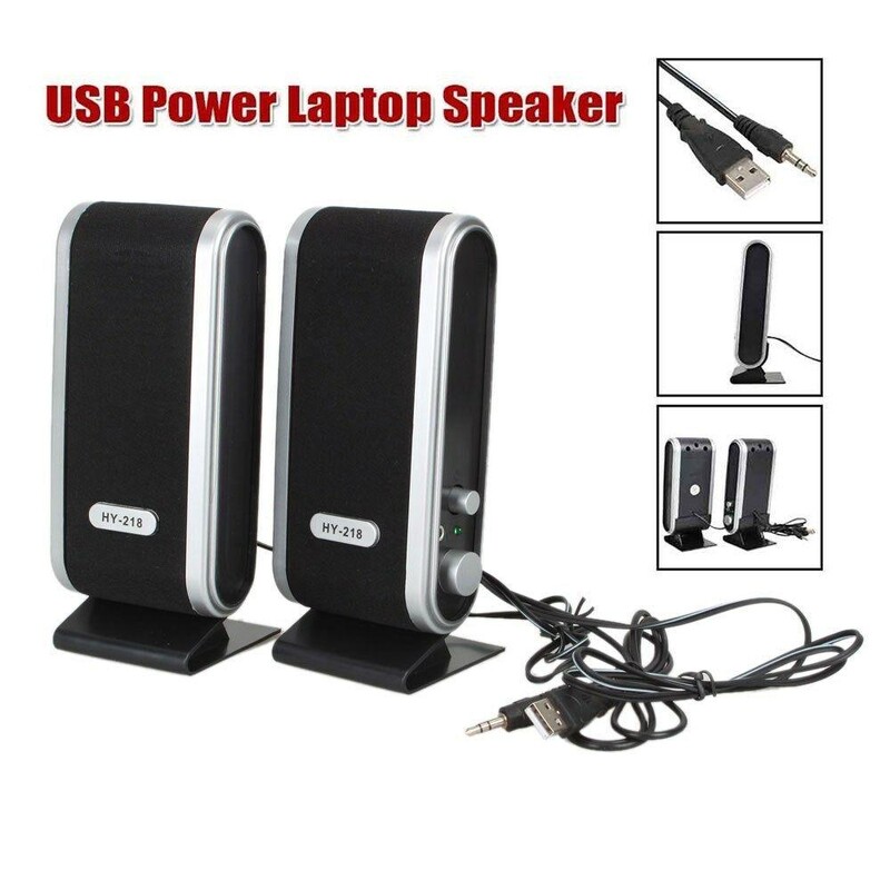 2 τμχ USB Power Bluetooth Ηχεία Φορητά 3,5 mm Mini Outdoor Sound Box με Ear Jack Sound Surround μεγάφωνο για υπολογιστή υπολογιστή