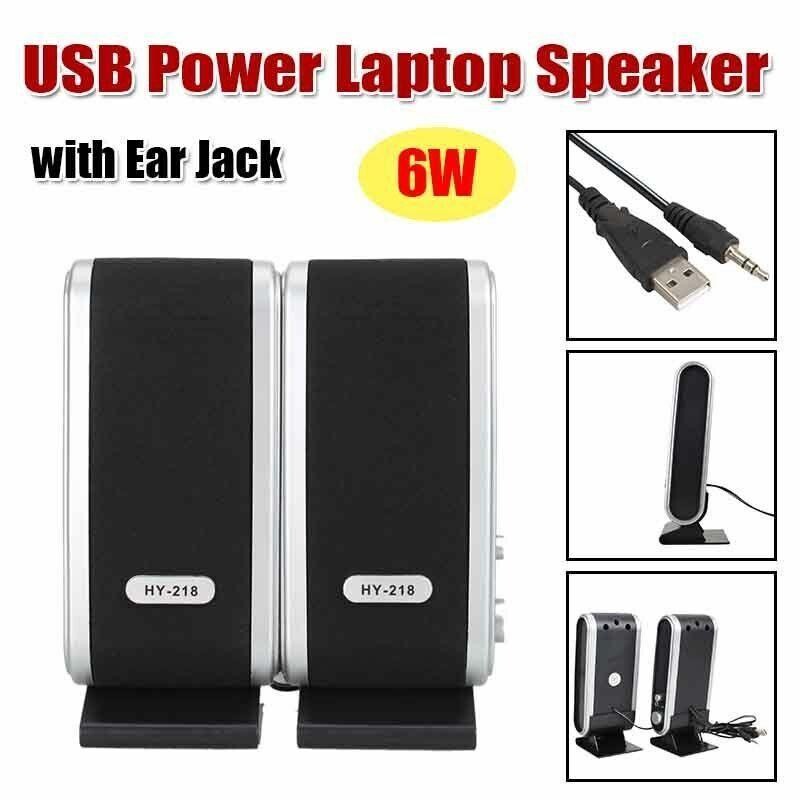 2 τμχ USB Power Bluetooth Ηχεία Φορητά 3,5 mm Mini Outdoor Sound Box με Ear Jack Sound Surround μεγάφωνο για υπολογιστή υπολογιστή