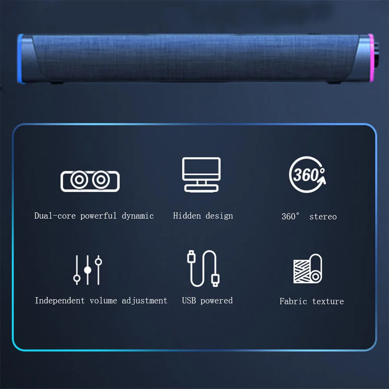 4D arvuti juhtmega kõlar Bluetooth riba stereoheli subwoofer ruumilise heliriba kõlar Macbooki sülearvuti sülearvuti arvutimängu jaoks