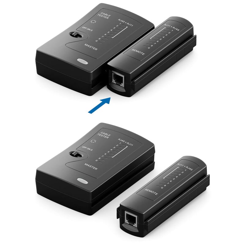 ZoeRax tinklo eterneto kabelio testeris, skirtas LAN RJ45 Cat5 Cat5e Cat6 Cat6a Cat7 UTP/ekranuotam kabeliui ir RJ11 RJ12