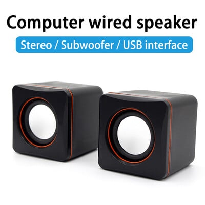 PC zvučnik Mini USB Stereo Subwoofer Zvučnici Za prijenosna računala Prijenosna računala Stolna računala Tableti 60Hz-15KHz 3W*2 Zvučnik za kućni ured