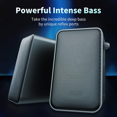 Coomaer 3-tolline rauast raske bassiga 10 W arvuti kõlar mänguheli raamaturiiul Subwoofer USB 2.0 kanaliga tekstuuriga lauaarvuti heli