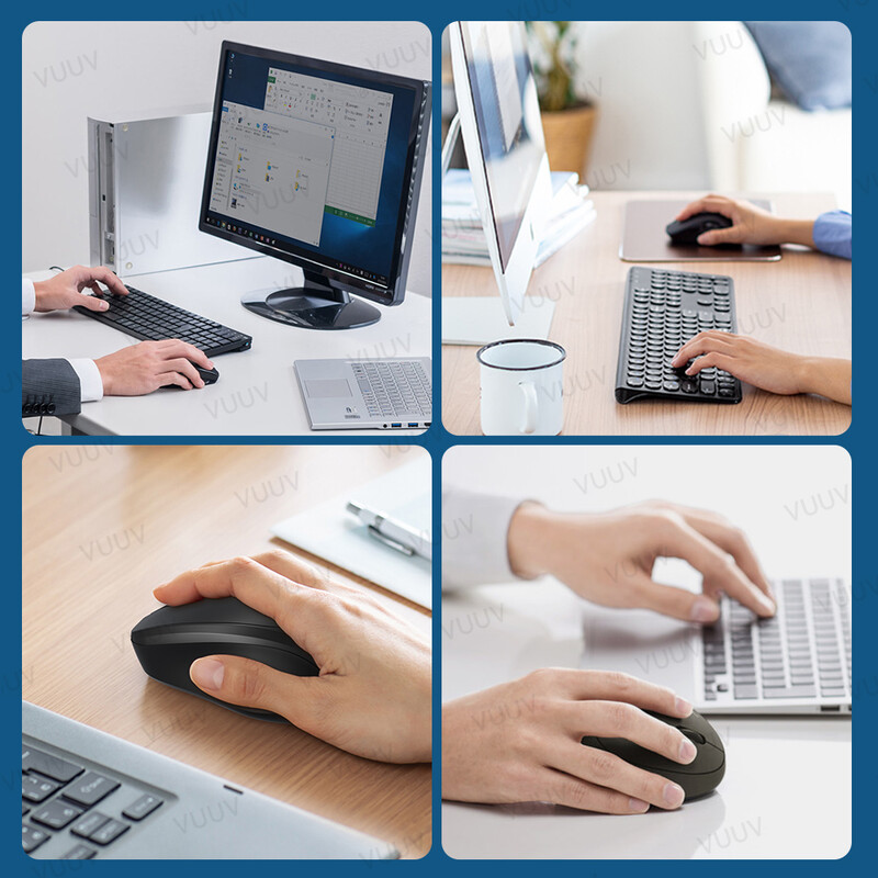 Ergonomiska bezvadu Bluetooth pele 1600DPI MacBook planšetdatoram klēpjdatora uzlādējama pele 2,4 GHz USB datora iestatīšanas piederumi