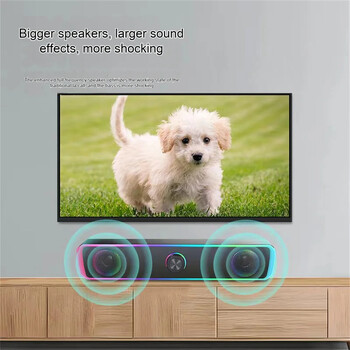 Bluetooth високоговорител 4D Surround Soundbar Кабелни компютърни високоговорители Стерео субуфер Sound Bar за лаптоп PC Theater TV Aux 3,5 mm