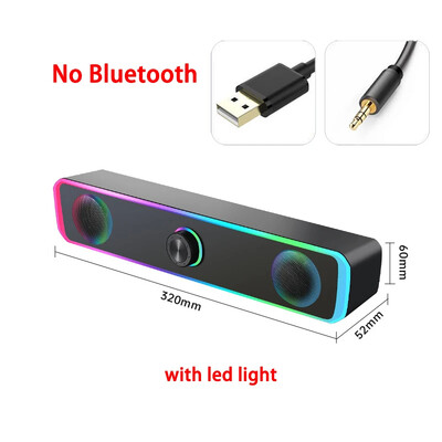 Bluetooth reproduktor 4D priestorový soundbar káblový počítačový reproduktor stereo subwoofer soundbar pre notebook PC kino TV Aux 3,5 mm
