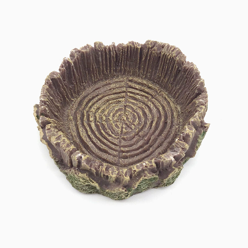 7 cm-es gyanta akvárium kisállat hüllő etető tál étel vizes edény hüllő teknős teknős skorpió gyík rákok Kellékek dekoráció