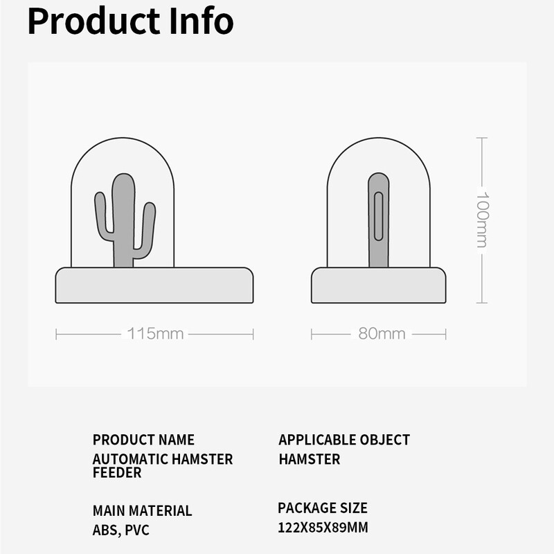 Maisto dozatorius žiurkėnams Automatinis jūrų kiaulyčių tiektuvas Maisto dubuo Triušių šėrimo mašina Mažiems gyvūnams reikmenys Žiurkėnų priedai