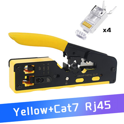 Multifunktsionaalne võrgutangid pressimistööriist CAT5 CAT6 CAT7 RJ45, läbib kõik ühes EZ-pressimistööriist Rj11 R12 RJ45 jaoks