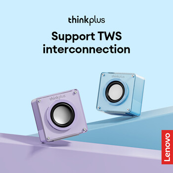 Избор Lenovo TS50 Преносим високоговорител Истински безжичен Bluetooth V5.4 High Power Home Theater Мултифункционална спортна звукова кутия Нов