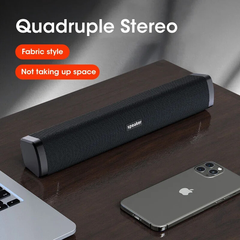4D káblový počítačový reproduktorový panel, stereo zvukový subwoofer pre Macbook, notebook, hudobný prehrávač, PC soundbar, reproduktor