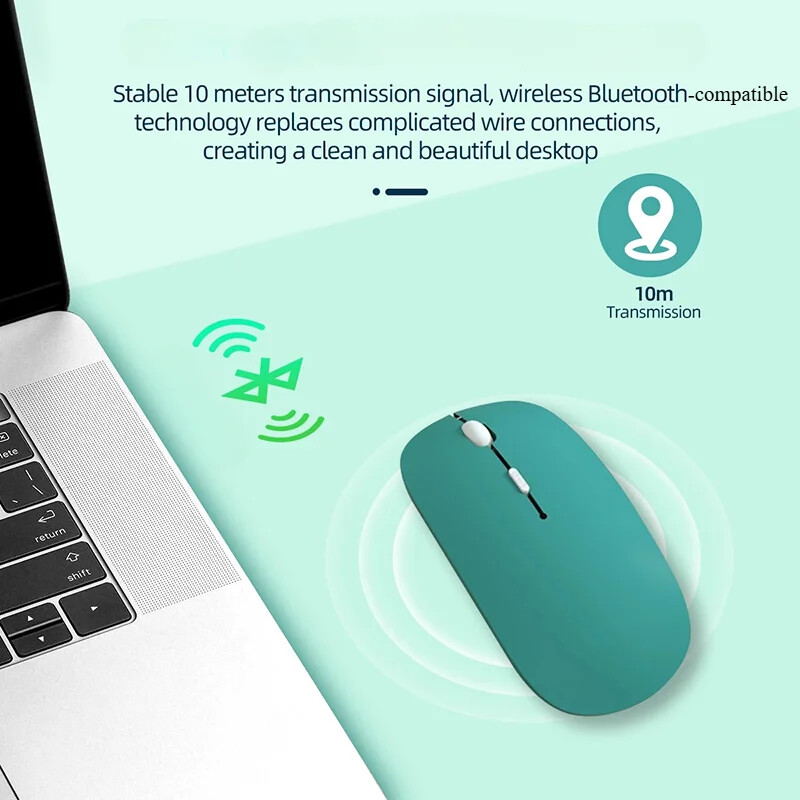 Ποντίκι συμβατό με Bluetooth για φορητό υπολογιστή iPad Air Pro Tablet PC Ασύρματο ποντίκι Αθόρυβο ποντίκι υπολογιστή Φορητό ποντίκι εργασίας για παιχνίδια