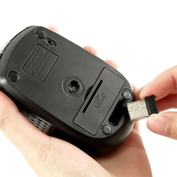 1200DPI 2.4GHz Mouse Mute Преносим USB 2.0 приемник Мини безжична оптична мишка за лаптоп PC компютър