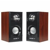 USB laidiniai mediniai garsiakalbiai Žemųjų dažnių stereo žemųjų dažnių garsiakalbio garso dėžutė, 3,5 mm AUX įvestis USB maitinimo kompiuterio garsiakalbiai, skirti staliniam kompiuteriui išmaniajam telefonui