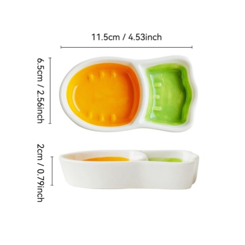 Új kerámia hörcsög etető tál szív alakú sárgarépa alakú ételtál kis állatok aranyos etető tál gerbil