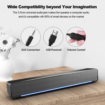 2021 Soundbar кабелен и безжичен Bluetooth 5.0 високоговорител за телевизор Soundbar със субуфер Безжична Bluetooth звукова лента за телевизор лаптоп