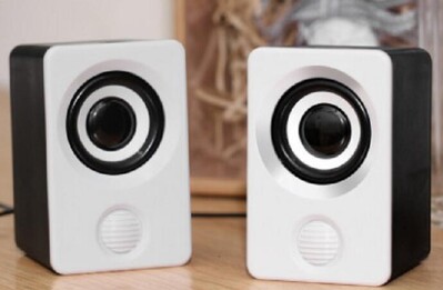 Mini obdĺžnikový reproduktor pre notebook, 360-stupňový stereo zvuk, prenosný káblový hudobný reproduktor s rozhraním USB 2.0 pre stolný počítač