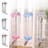 Praktický dávkovač vody pre králiky 350/500 ml, automatický plastový zásobník na vodu pre domáce zvieratá, odnímateľná fľaša na pitie pre mačky do klietky pre domáce zvieratá