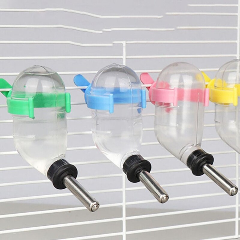 60ML диспенсър за вода за хамстер Автоматично висящо шише за вода за хамстери Непропусклива Чайник с търкаляща се топка за хамстер