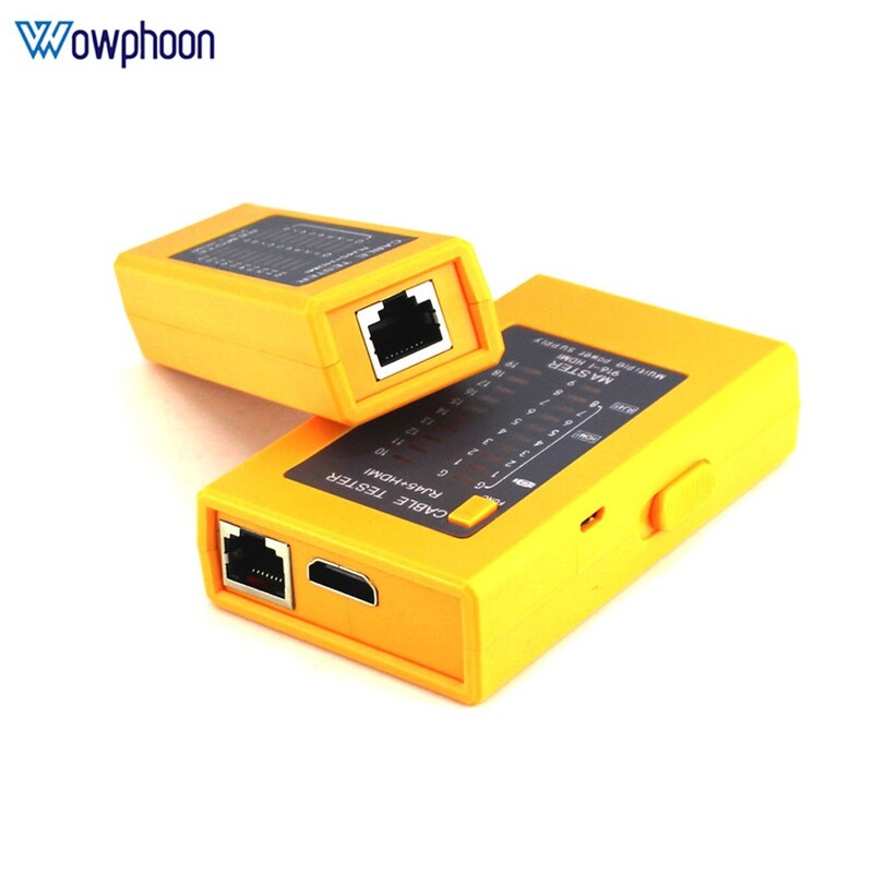 RJ45 ja HDMI HD kaabli tester LAN-kaabli tester võrgutööriist RJ11 multifunktsionaalne võrgu juhtmeliini leidja kaabli test Kohandatud