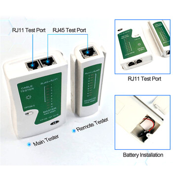 Πένσα απογύμνωσης πένσα σύσφιξης καλωδίου δικτύου + Επαγγελματικός ελεγκτής καλωδίων δικτύου RJ45 RJ11 RJ12 CAT5 UTP LAN Δοκιμαστής καλωδίων
