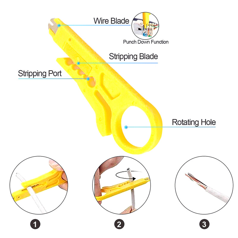 Noņemšanas presēšanas knaibles Tīkla kabeļa skavas knaibles + profesionāls tīkla kabeļa testeris RJ45 RJ11 RJ12 CAT5 UTP LAN kabeļa testeris