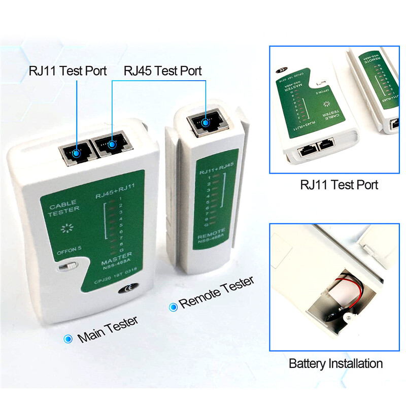 Noņemšanas presēšanas knaibles Tīkla kabeļa skavas knaibles + profesionāls tīkla kabeļa testeris RJ45 RJ11 RJ12 CAT5 UTP LAN kabeļa testeris