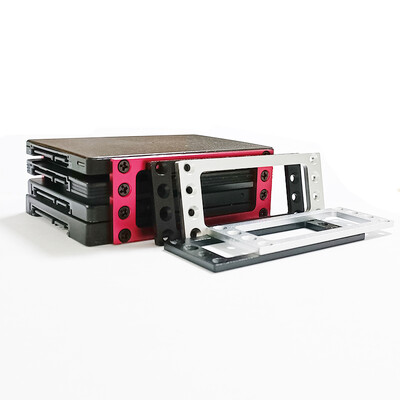DIY 2,5 collu cietvielu cietais disks SSD alumīnija sakausējuma kronšteins ITX Datora korpusā iebūvēts kronšteins 2/3/4 nodalījumi DE089