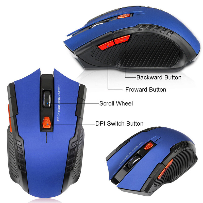 Ασύρματο ποντίκι Gaming Mouse 2.4G φορητό φορητό οπτικό ποντίκι γραφείου Ρυθμιζόμενα επίπεδα DPI για φορητό υπολογιστή MacBook