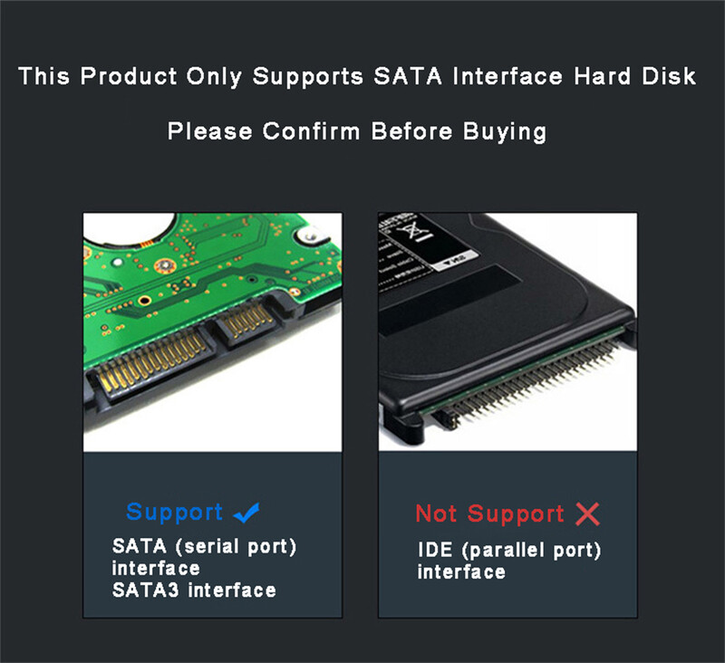 Priehľadný 2,5-palcový HDD SSD kryt SATA III na USB 3.0 pevný disk s podporou 5TB mobilného externého HDD pre notebook