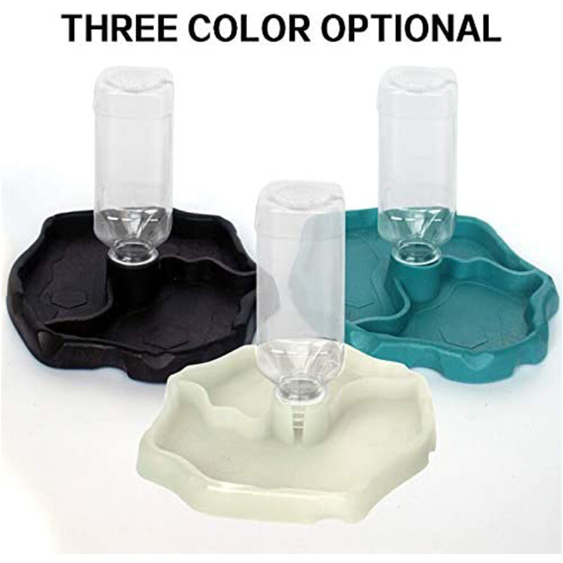 Hrănitori pentru reptile Adăpătoriu cu reumplere automată, dozator de apă pentru broaște țestoasă, sticlă pentru țestoasă, bol cu apă, vas de hrănire pentru șopârle