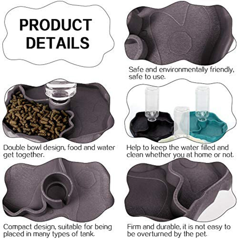 Hrănitori pentru reptile Adăpătoriu cu reumplere automată, dozator de apă pentru broaște țestoasă, sticlă pentru țestoasă, bol cu apă, vas de hrănire pentru șopârle