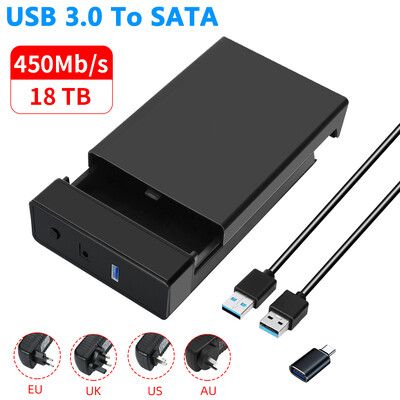 2,5 3,5-tolline SATA HDD ABS korpus USB3.0 väline HD ümbris kõvakettakarbi jaoks kuni 18TB SSD SATA draivi lugeja hd externo