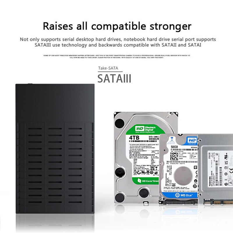 2,5 3,5-tolline SATA HDD ABS korpus USB3.0 väline HD ümbris kõvakettakarbi jaoks kuni 18TB SSD SATA draivi lugeja hd externo