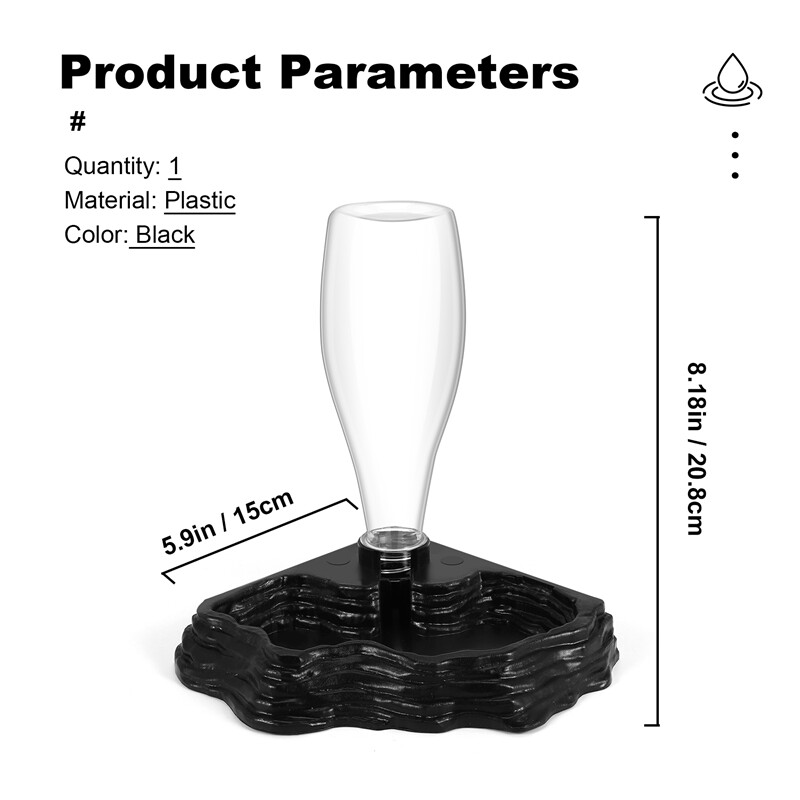 Hüllő vízadagoló automata vízadagoló itató etetőtartozékok teknősbékákhoz, szakállas sárkányokhoz, gyíkokhoz, gekkókhoz