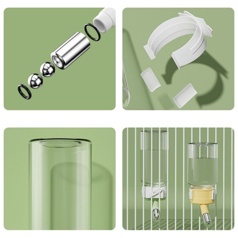 Automatska boca za vodu za hrčke, viseći dispenzer za vodu, boca za vodu s perlama, pribor za piće za male životinje