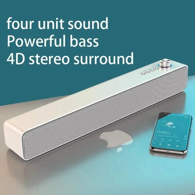 Sistem portabil de home theater Bluetooth de 50 W de mare putere 4D stereo surround HIFI difuzor desktop și difuzor computer TV ecou perete